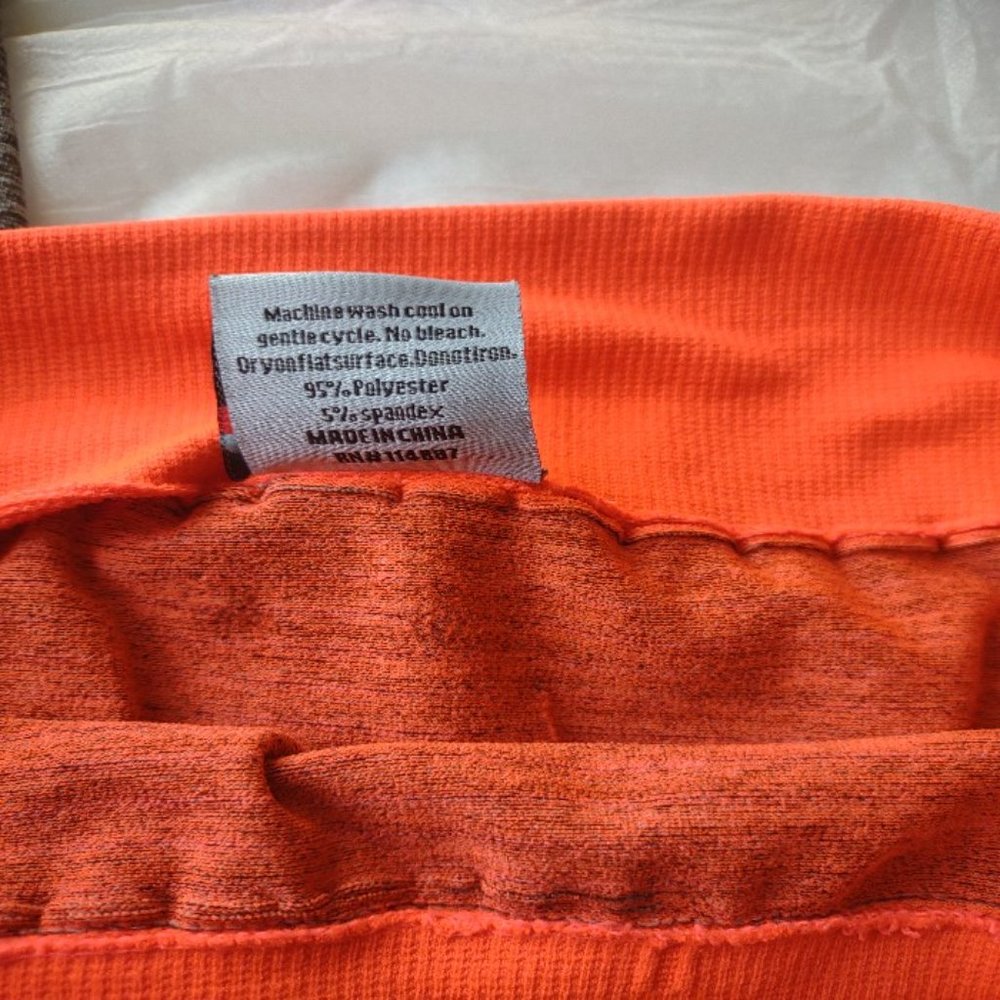 Activ Pro Gray Neon Orange Activewear Cropped Leggings Size L/XL - Picture 5 of 5